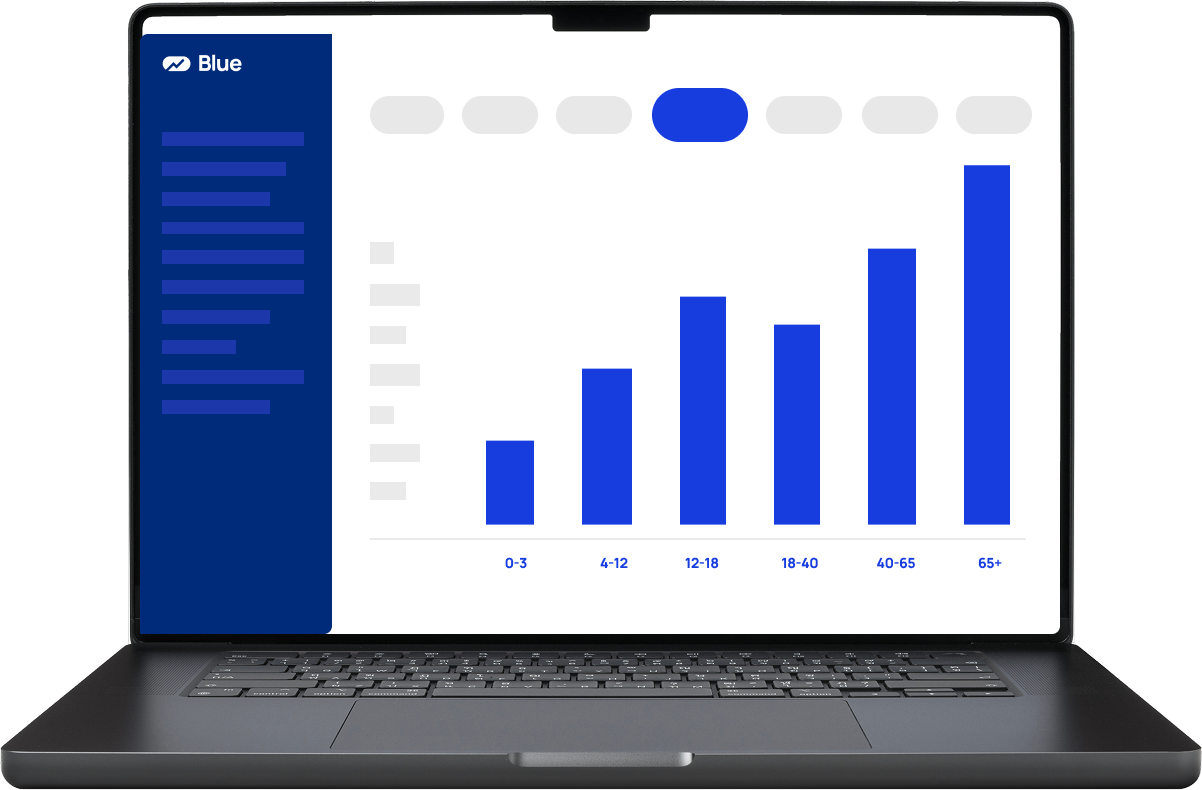 Laptop with stats